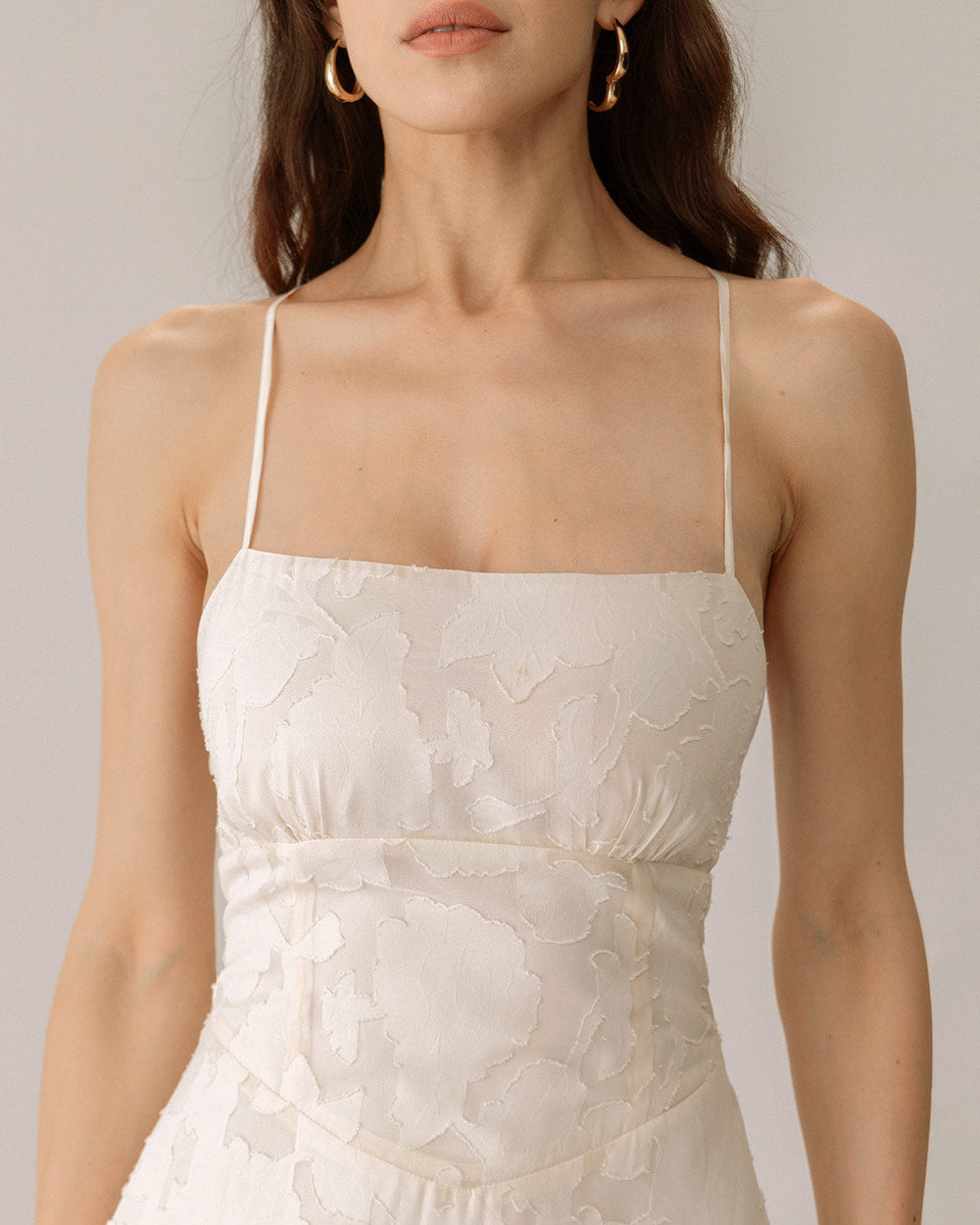 Vestido Florencia | Elegancia en Jacquard Tono Durazno