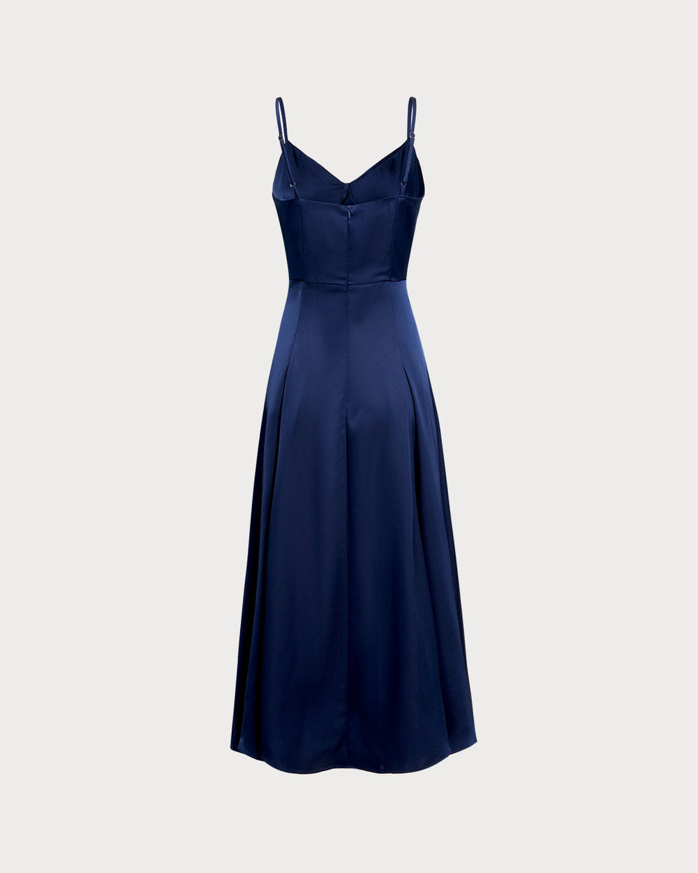 Vestido Catalina | Elegancia en Satén Tono Azul marino