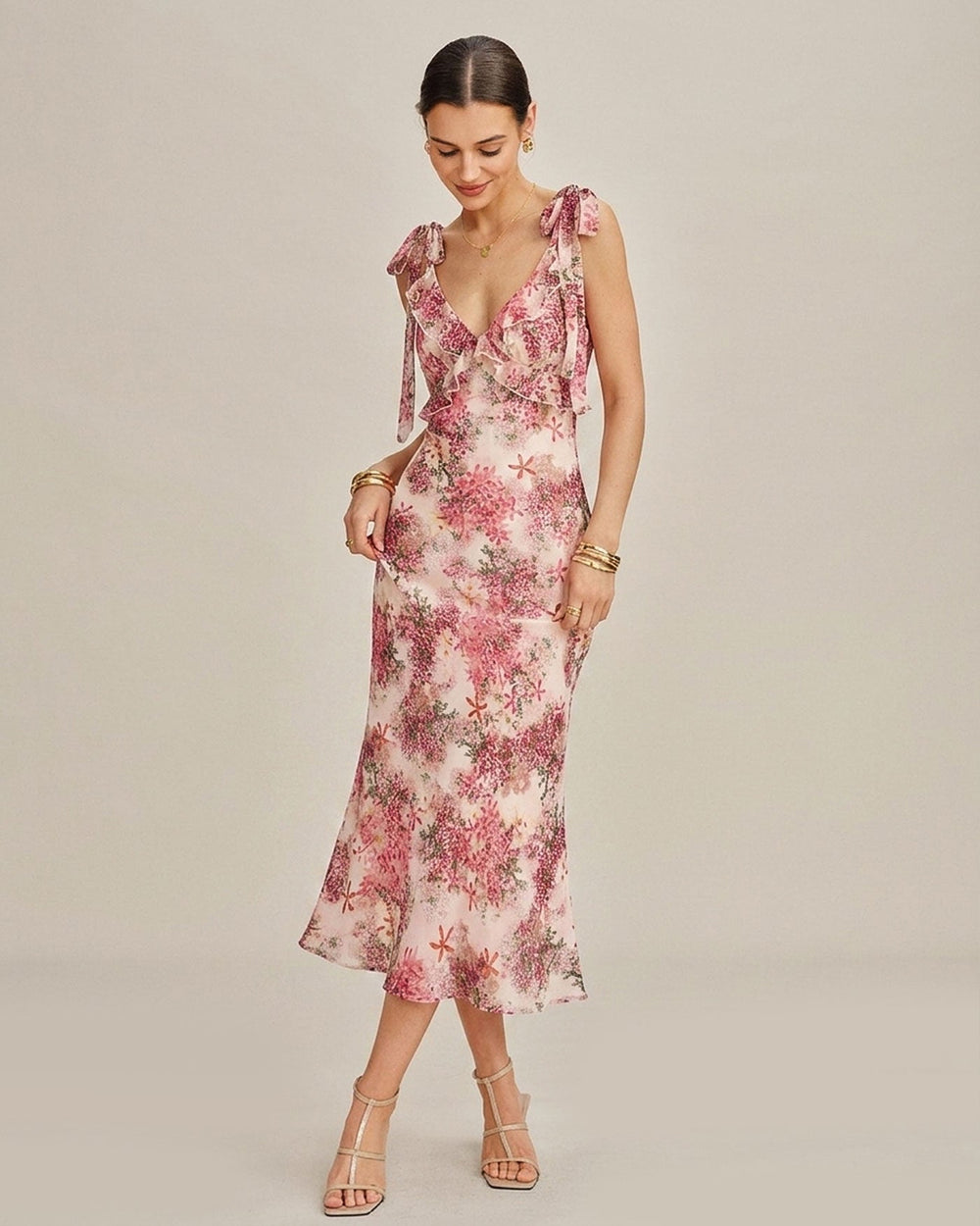 Vestido Renata | Elegancia en Satén Tono Rosa