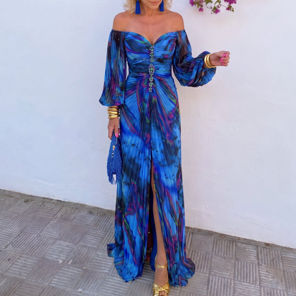 MÍA | VESTIDO LARGO FLORAL CON ESTAMPADO