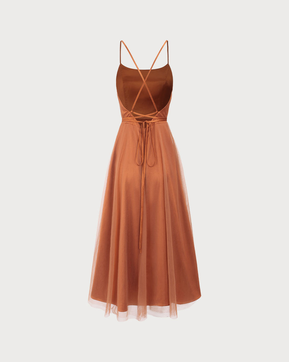 Vestido Regina | Elegancia en Malla Tono Caramelo