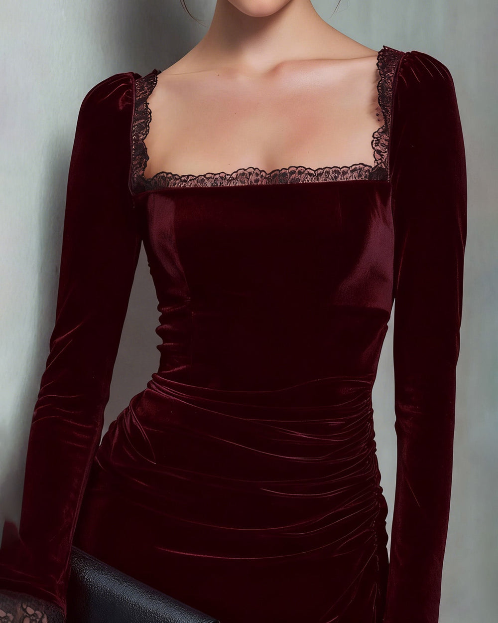 Vestido Bianca | Elegancia en Terciopelo Tono Vino