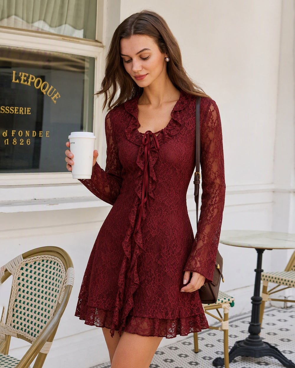 Vestido Bianca | Elegancia en Satén Tono Rojo