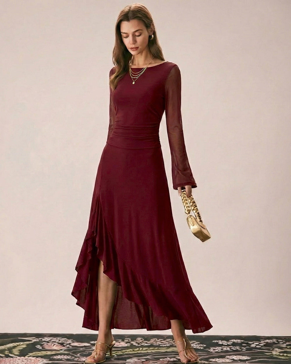 Vestido Victoria | Elegancia en Satén Tono Rojo