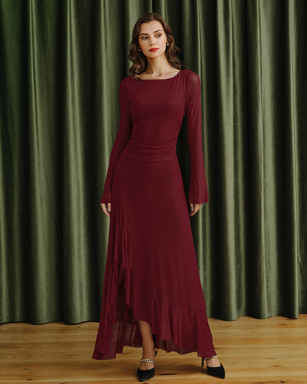 Vestido Victoria | Elegancia en Satén Tono Rojo