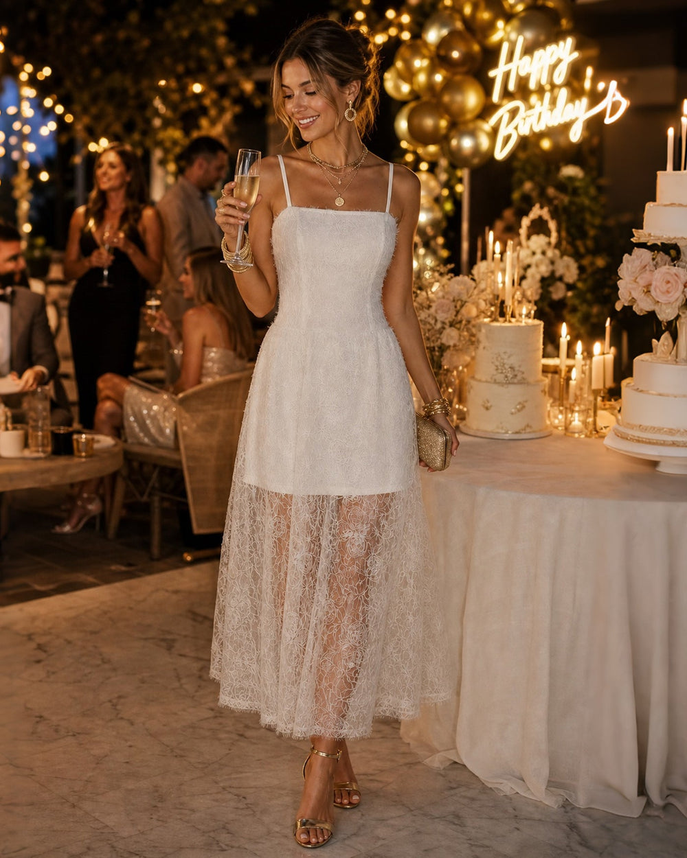Vestido Emilia | Elegancia en Encaje Tono Durazno