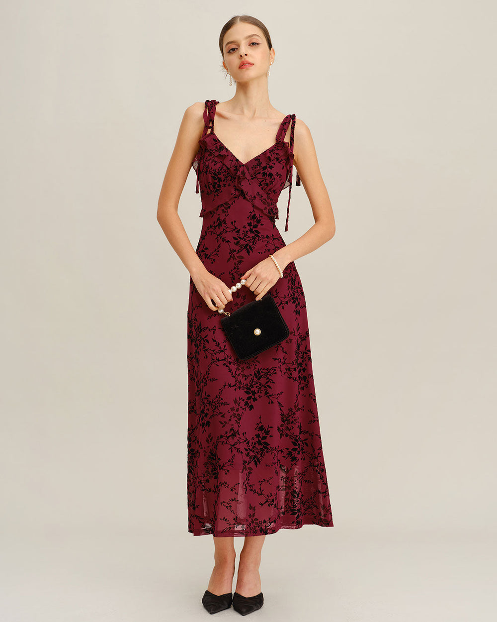 Vestido Martina | Elegancia en Satén Tono Rojo