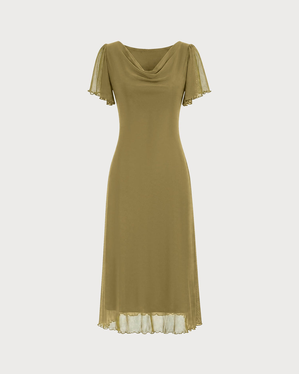 Vestido Regina | Elegancia en Malla Tono Verde