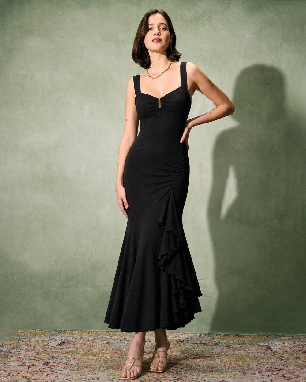 Vestido Valentina | Elegancia en Satén Tono Negro