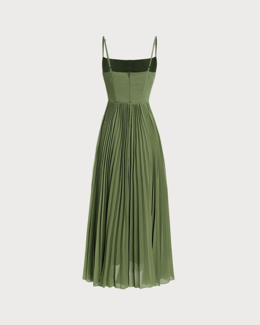 Vestido Renata | Elegancia en Satén Tono Verde