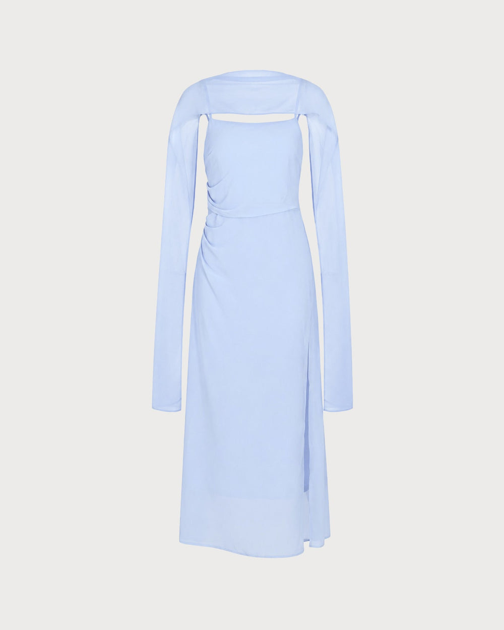 Vestido Florencia | Elegancia en Gasa Tono Azul