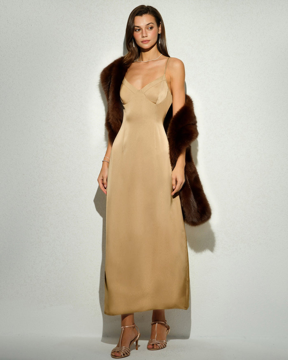 Vestido Fernanda | Silueta Línea A en Tono Amarillo