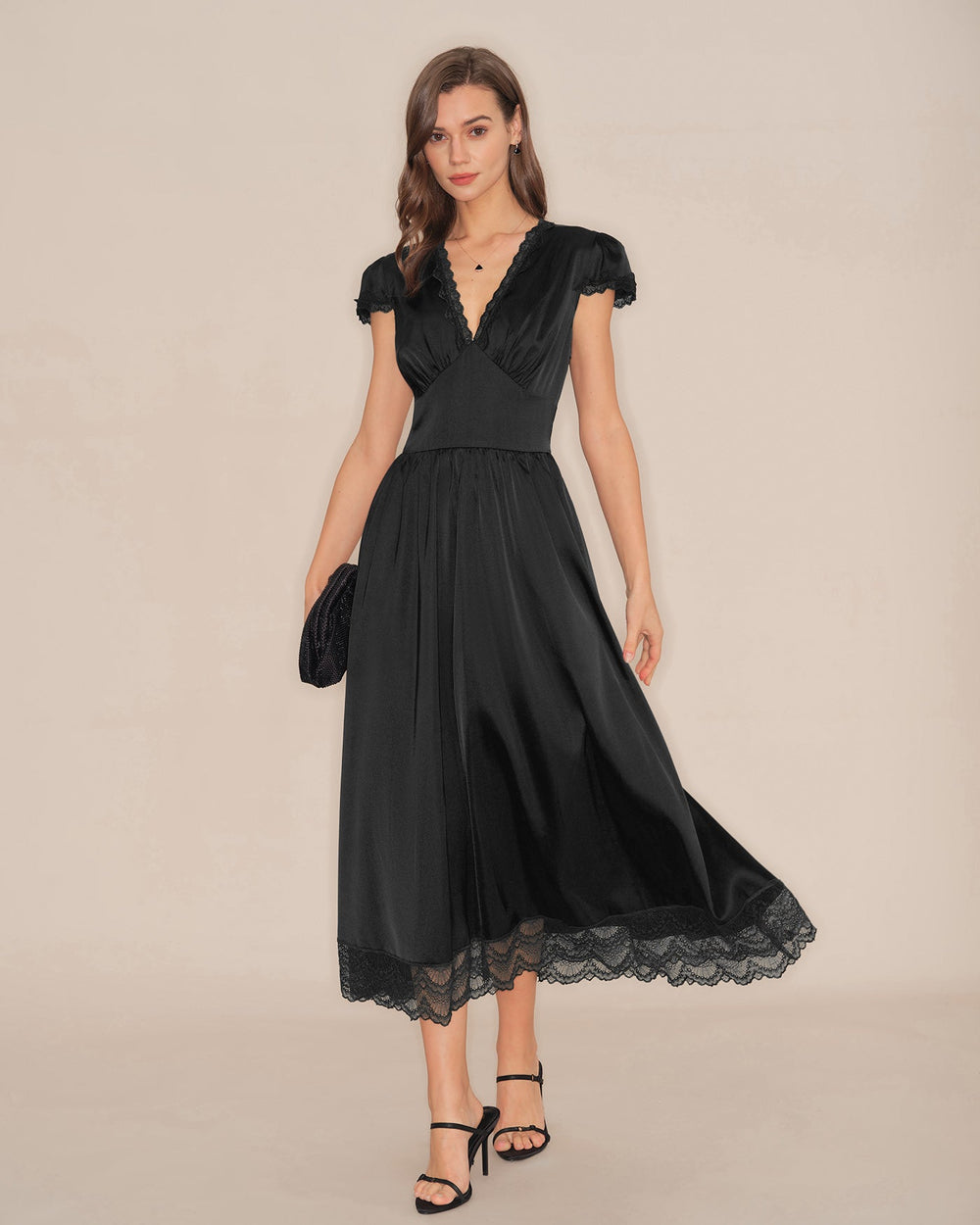 Vestido Valeria | Elegancia en Encaje Tono Negro