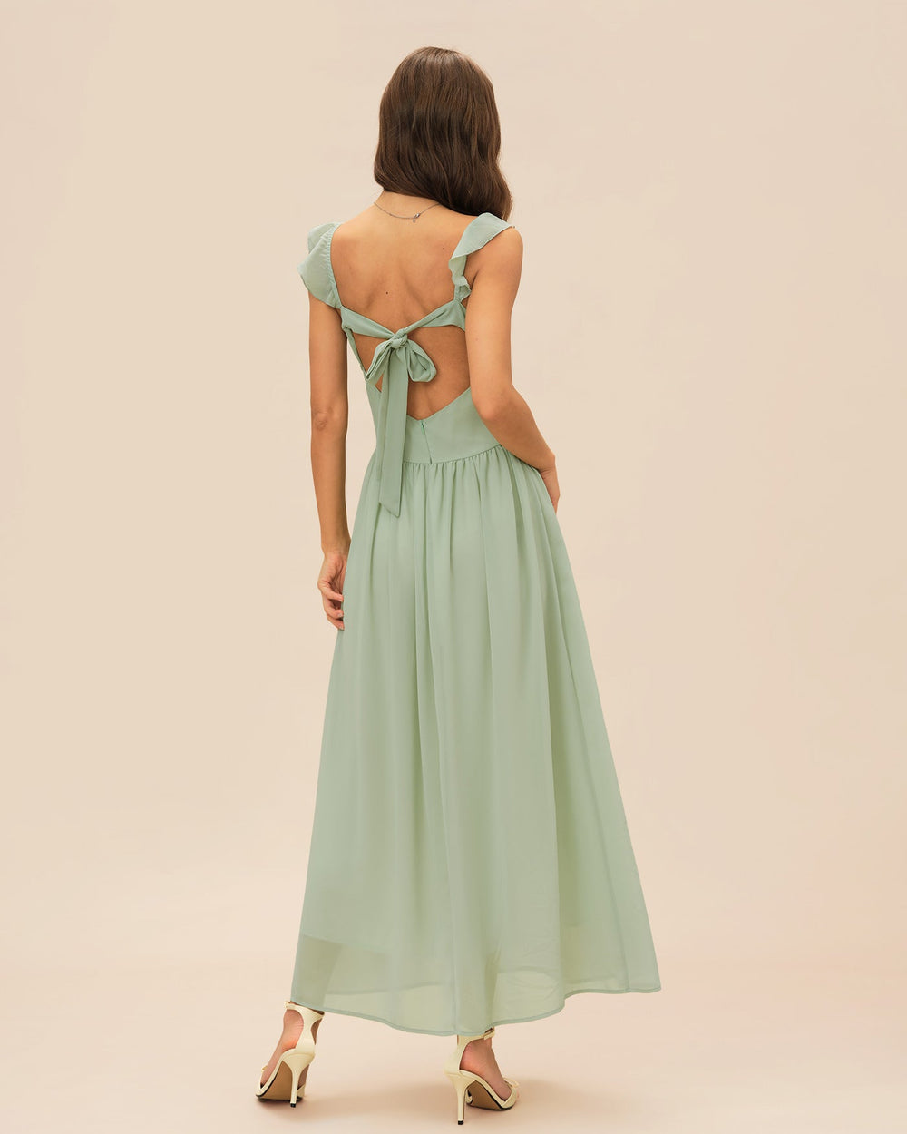 Vestido Olivia | Elegancia en Satén Tono Verde