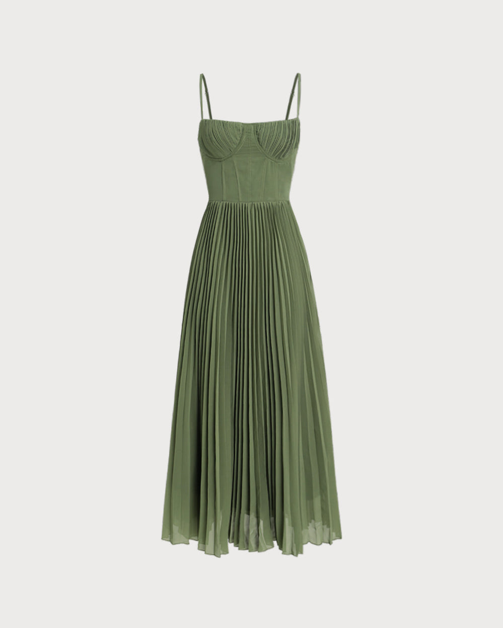 Vestido Renata | Elegancia en Satén Tono Verde