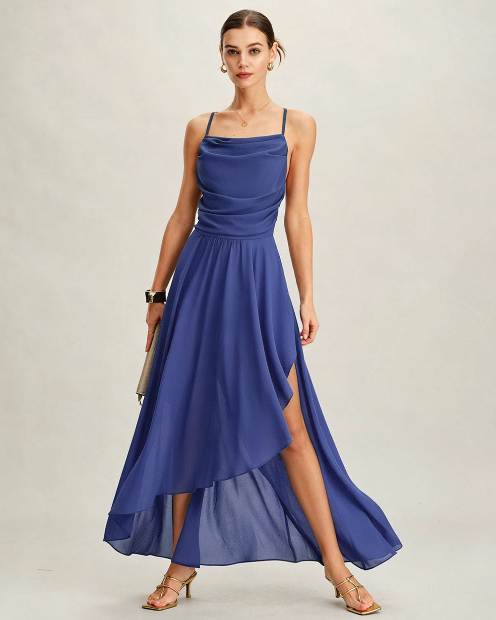 Vestido Blair | Elegancia en Gasa Tono Azul