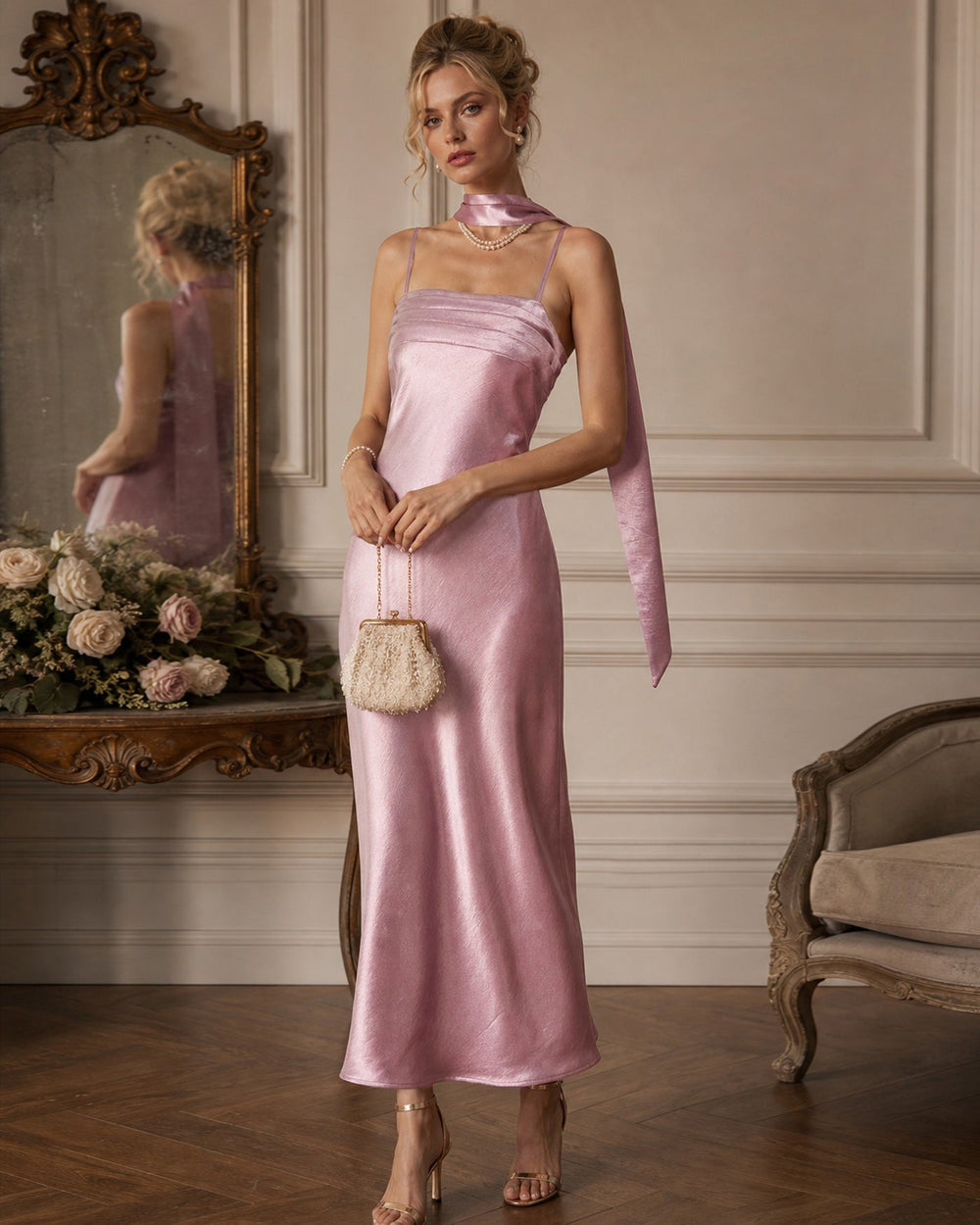 Vestido Valentina | Elegancia en Satén Tono Rosa