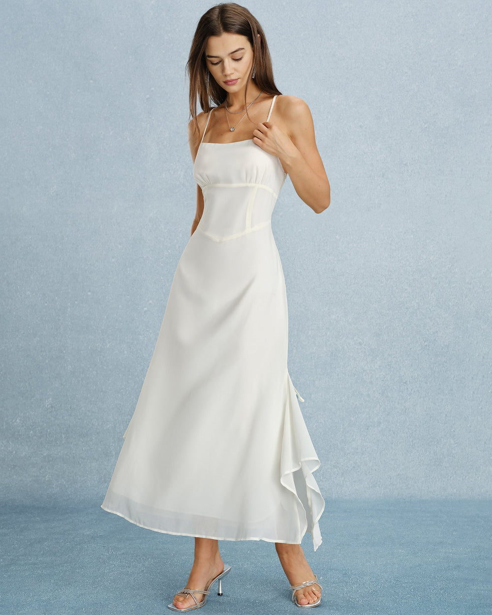 Vestido Leonora | Elegancia en Gasa Tono Durazno