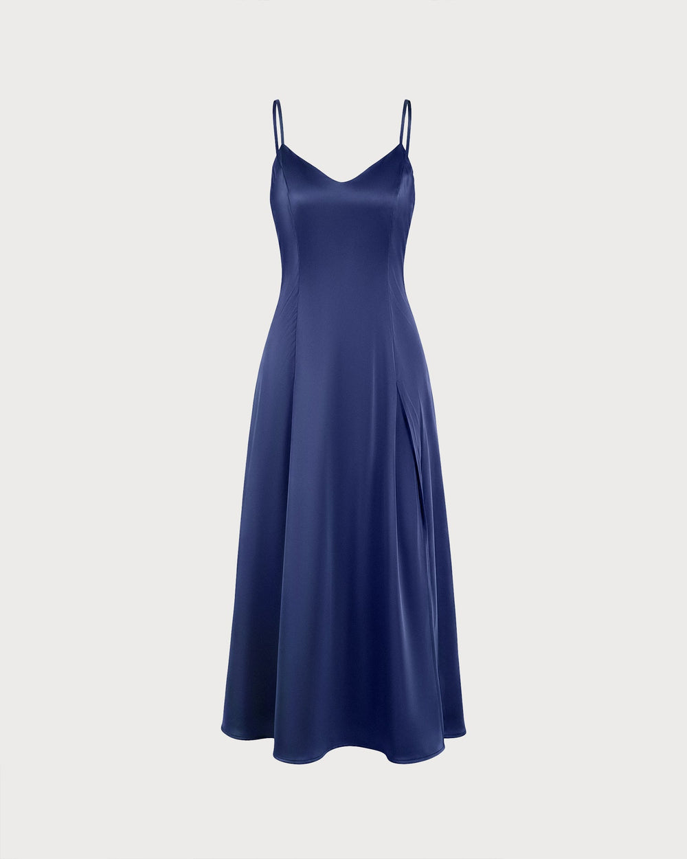 Vestido Sofía | Elegancia en Satén Tono Azul marino