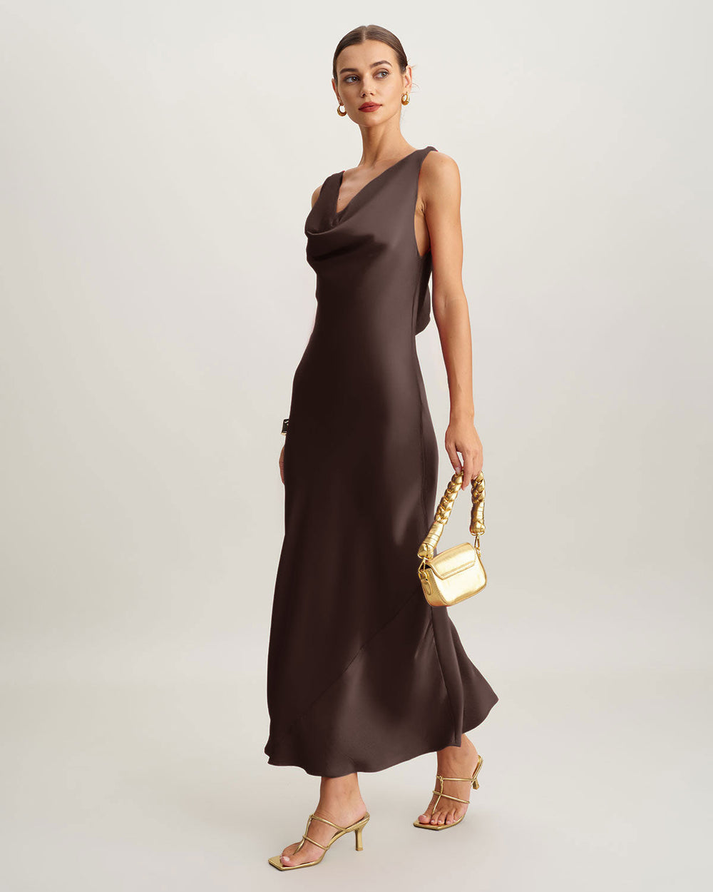 Vestido Camila | Elegancia en Satén Tono Negro