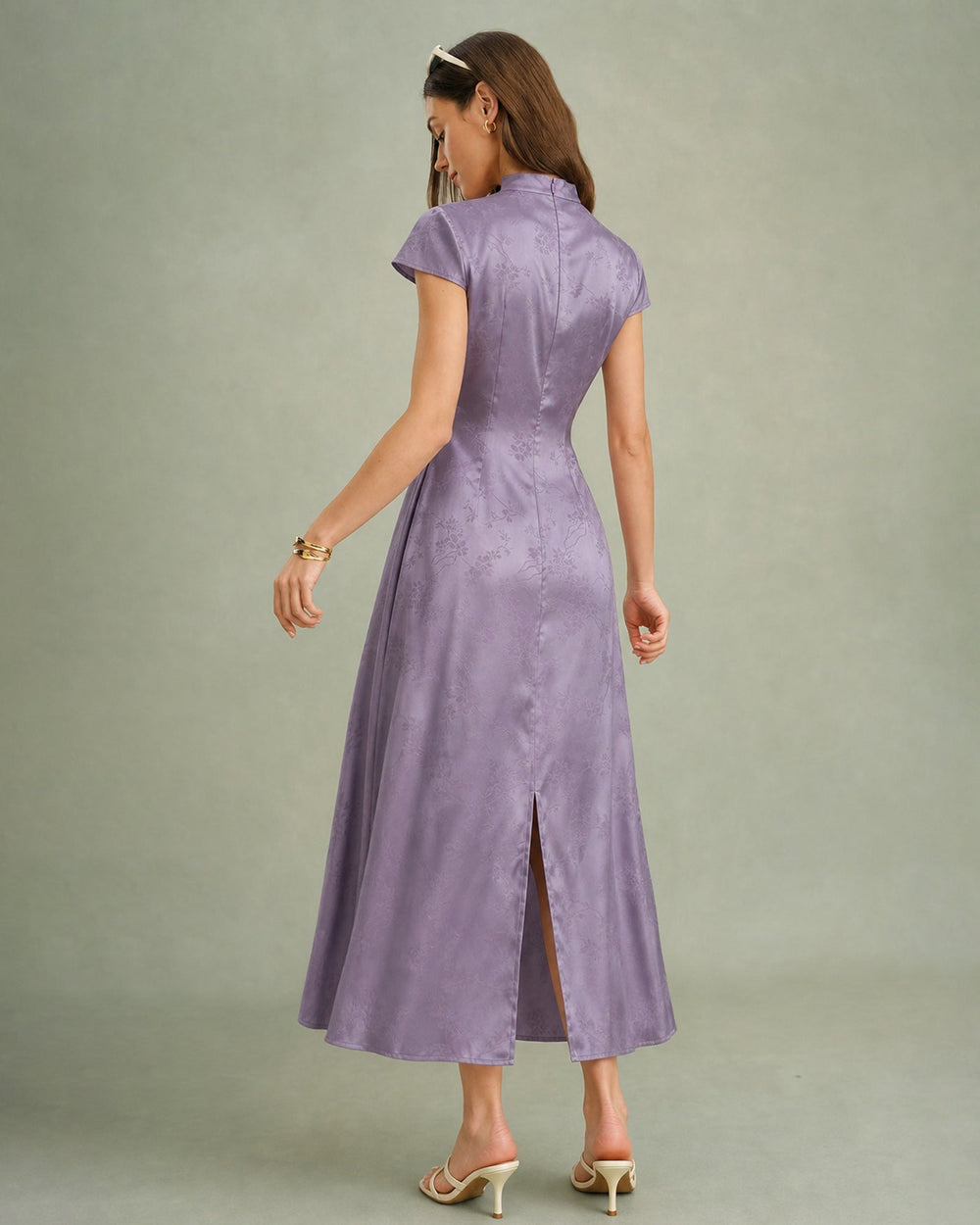 Vestido Blair | Elegancia en Satén Tono Morado