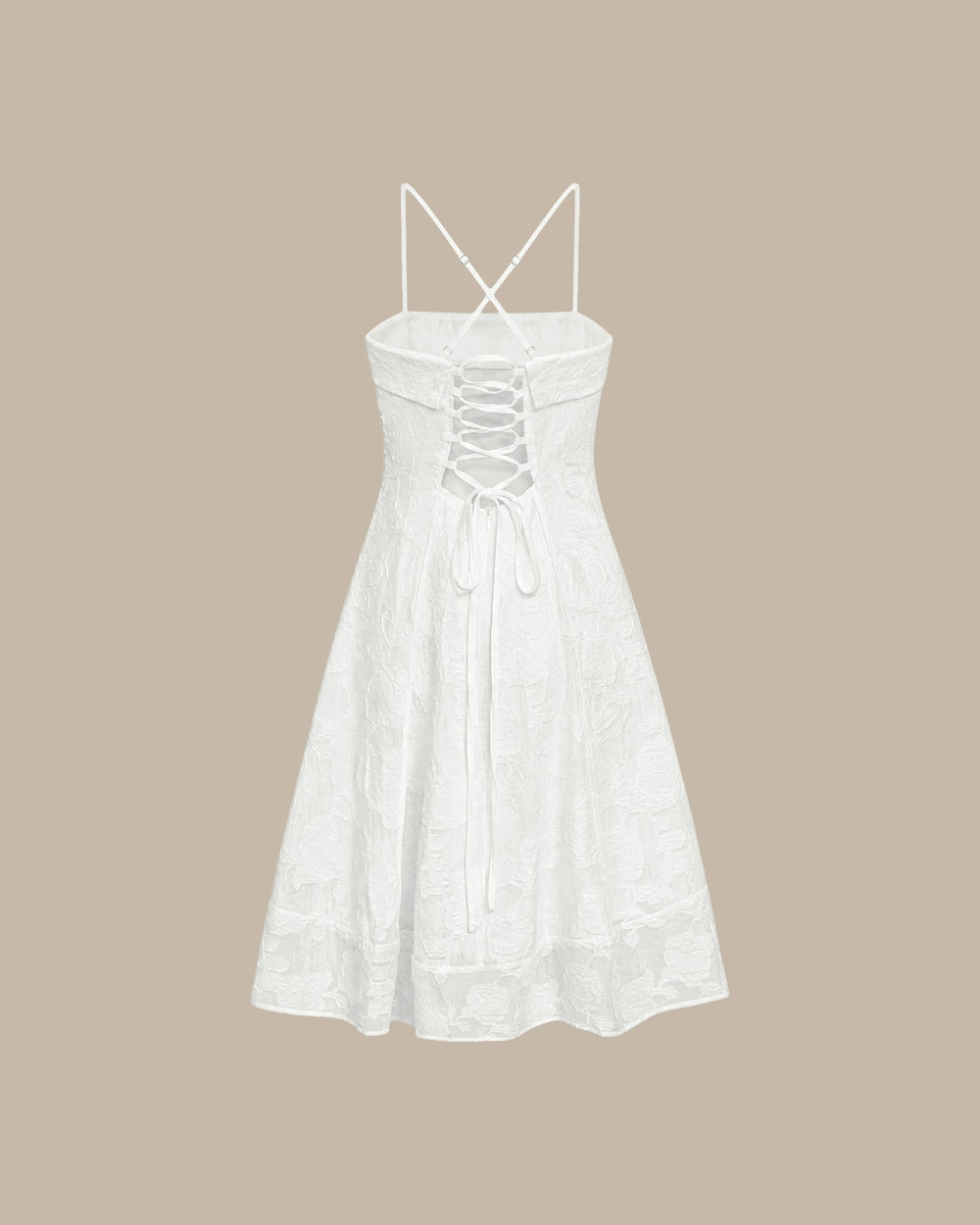 Vestido Catalina | Elegancia en Jacquard Blanco