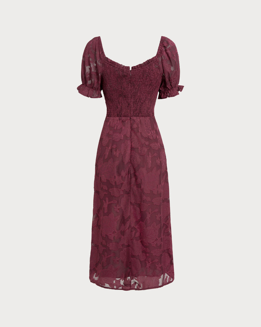Vestido Martina | Elegancia en Jacquard Tono Vino