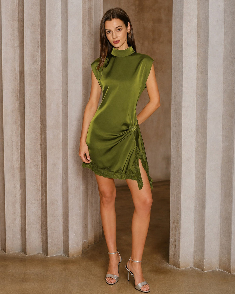 Vestido Valeria | Elegancia en Encaje Tono Verde