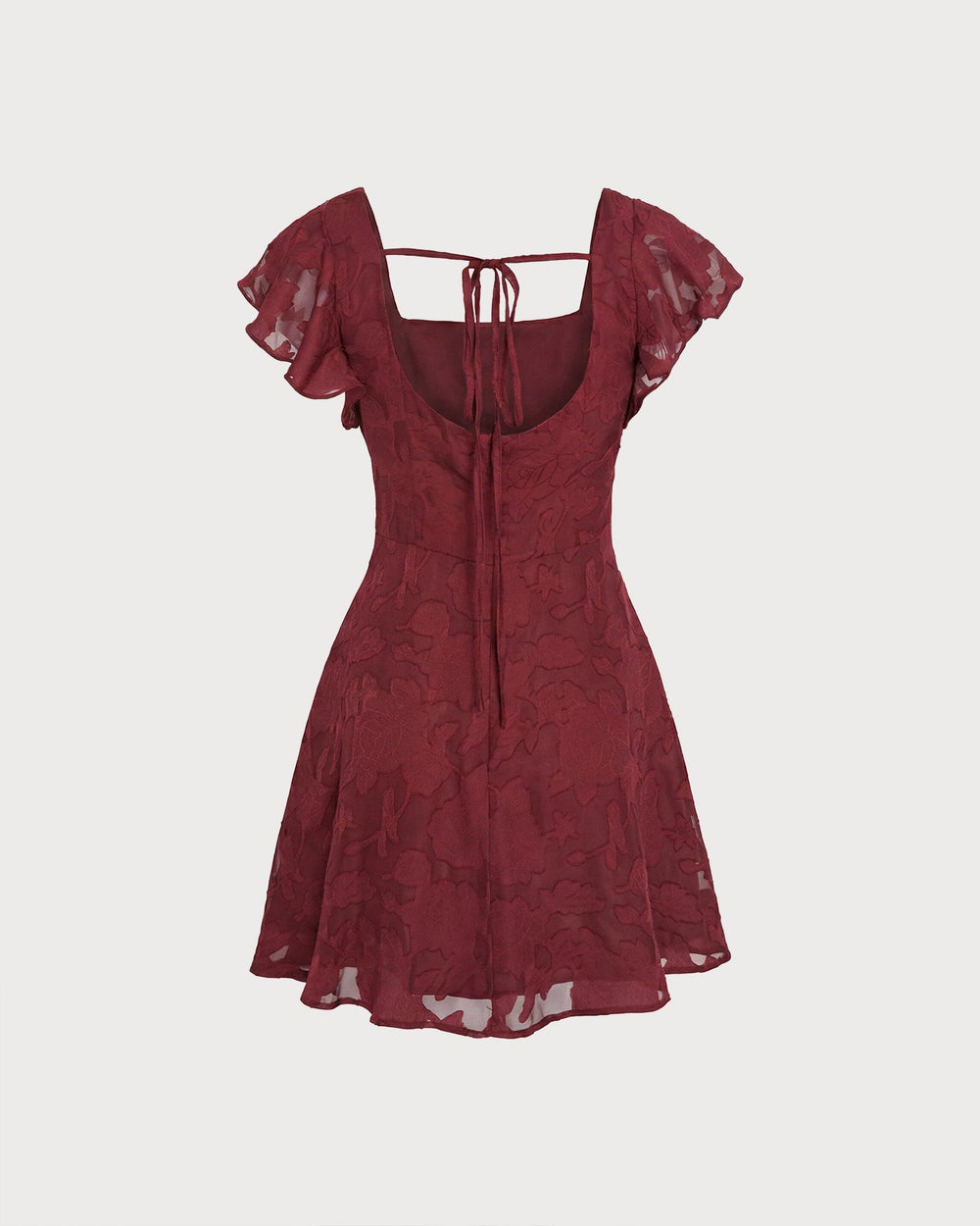 Vestido Serena | Elegancia en Jacquard Tono Vino