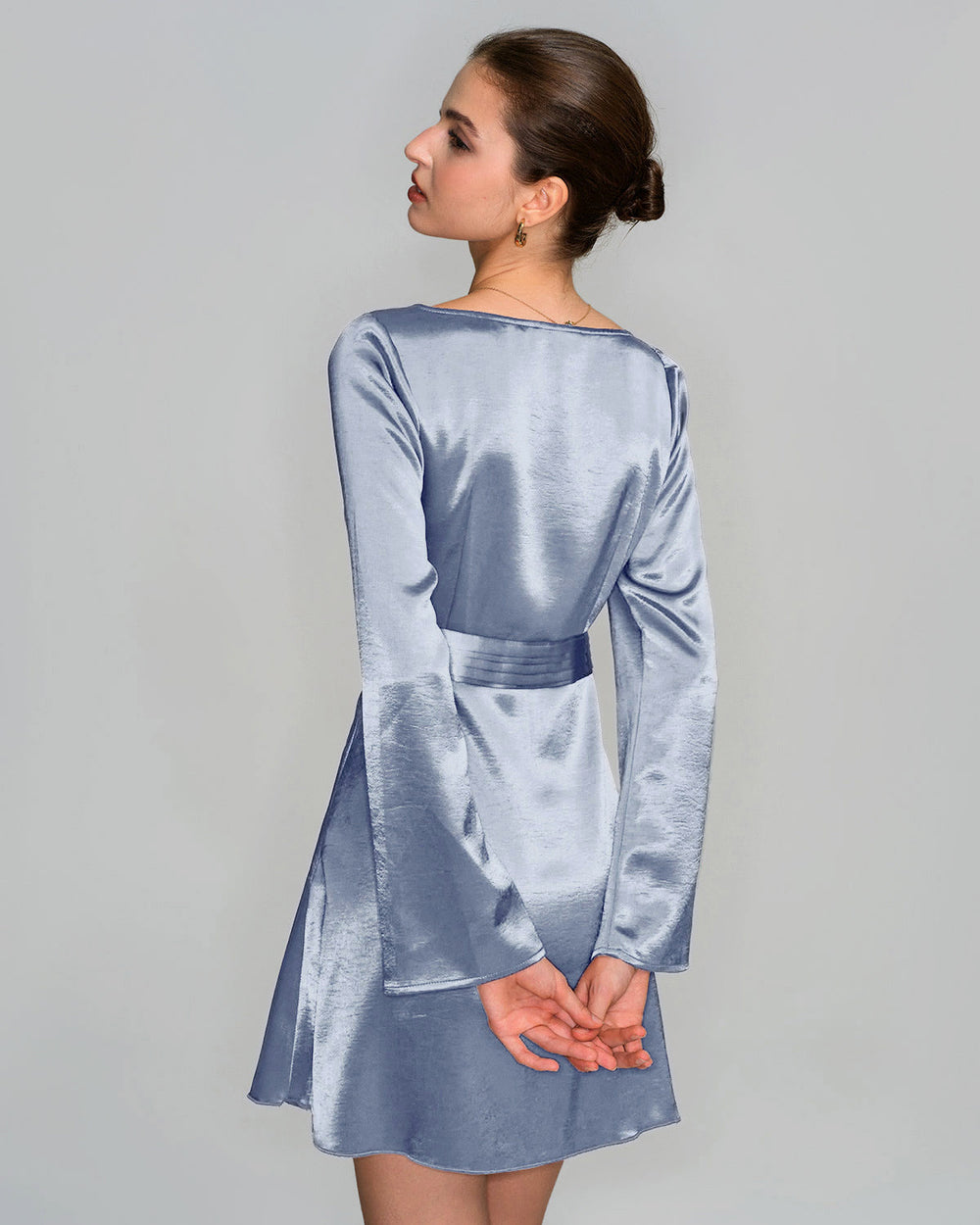 Vestido Serena | Elegancia en Satén Tono Azul