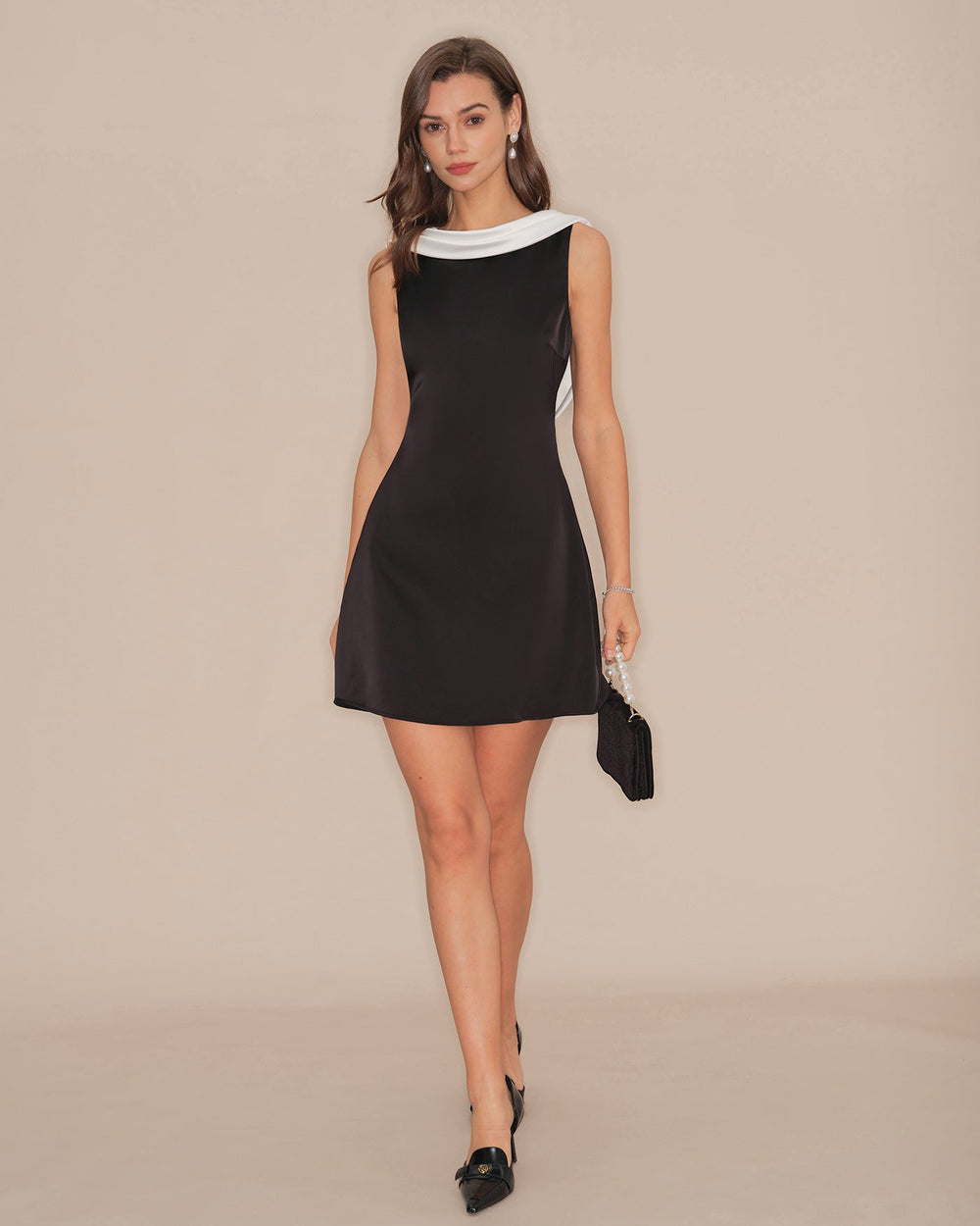 Vestido Antonella | Elegancia en Satén Tono Negro