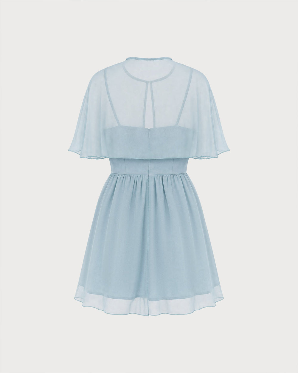 Vestido Regina | Elegancia en Gasa Tono Azul