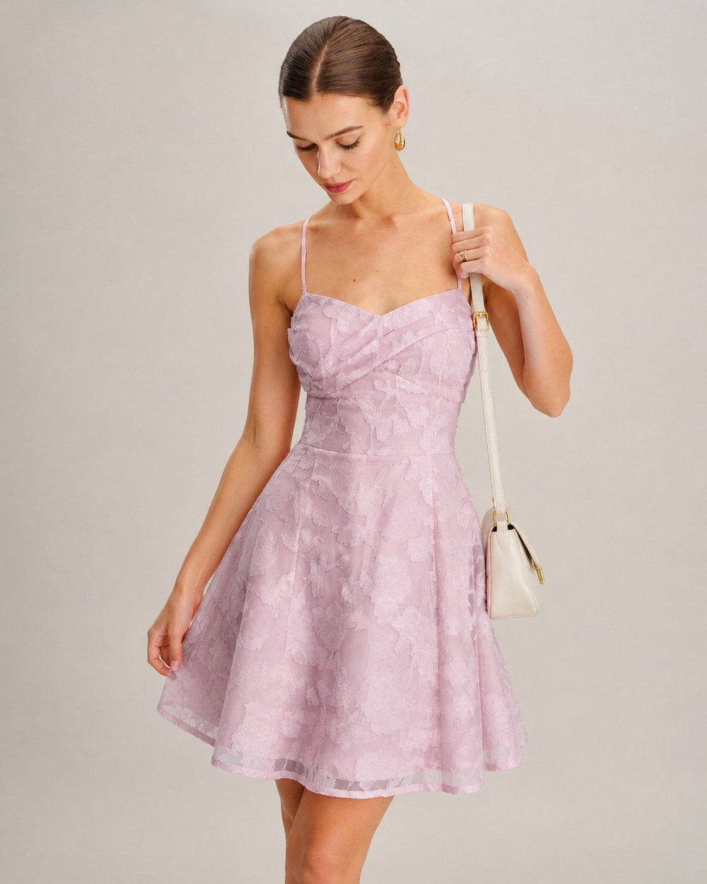 Vestido Valeria | Elegancia en Jacquard Tono Rosa
