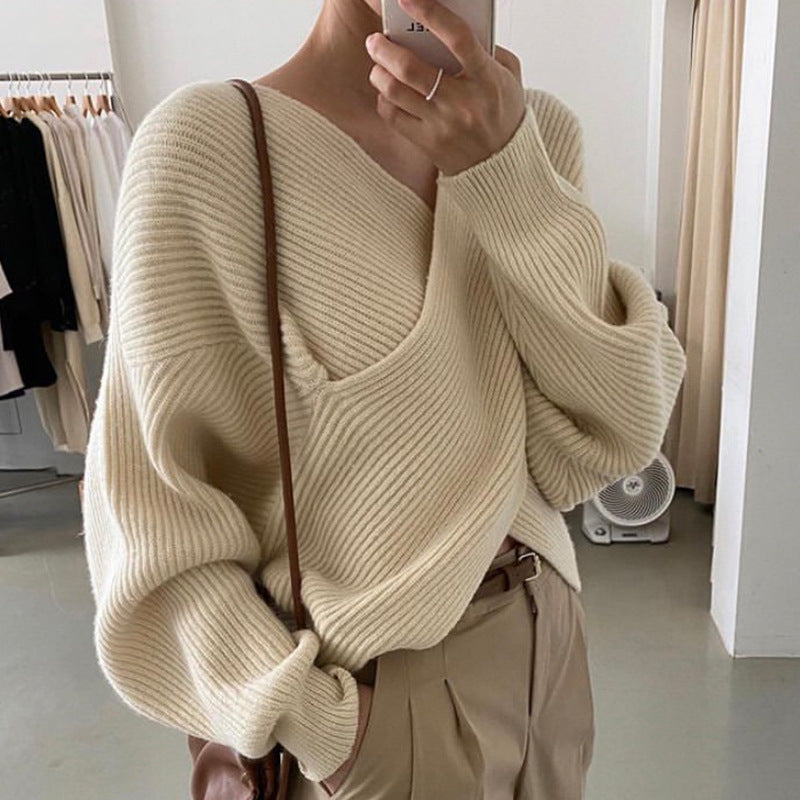 Varel | Pullover in maglia incrociata chic