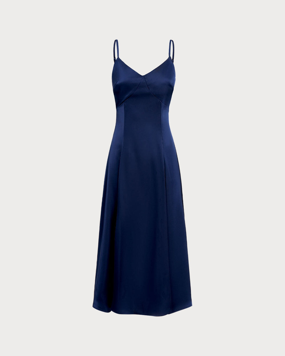 Vestido Catalina | Elegancia en Satén Tono Azul marino
