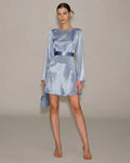 Vestido Serena | Elegancia en Satén Tono Azul