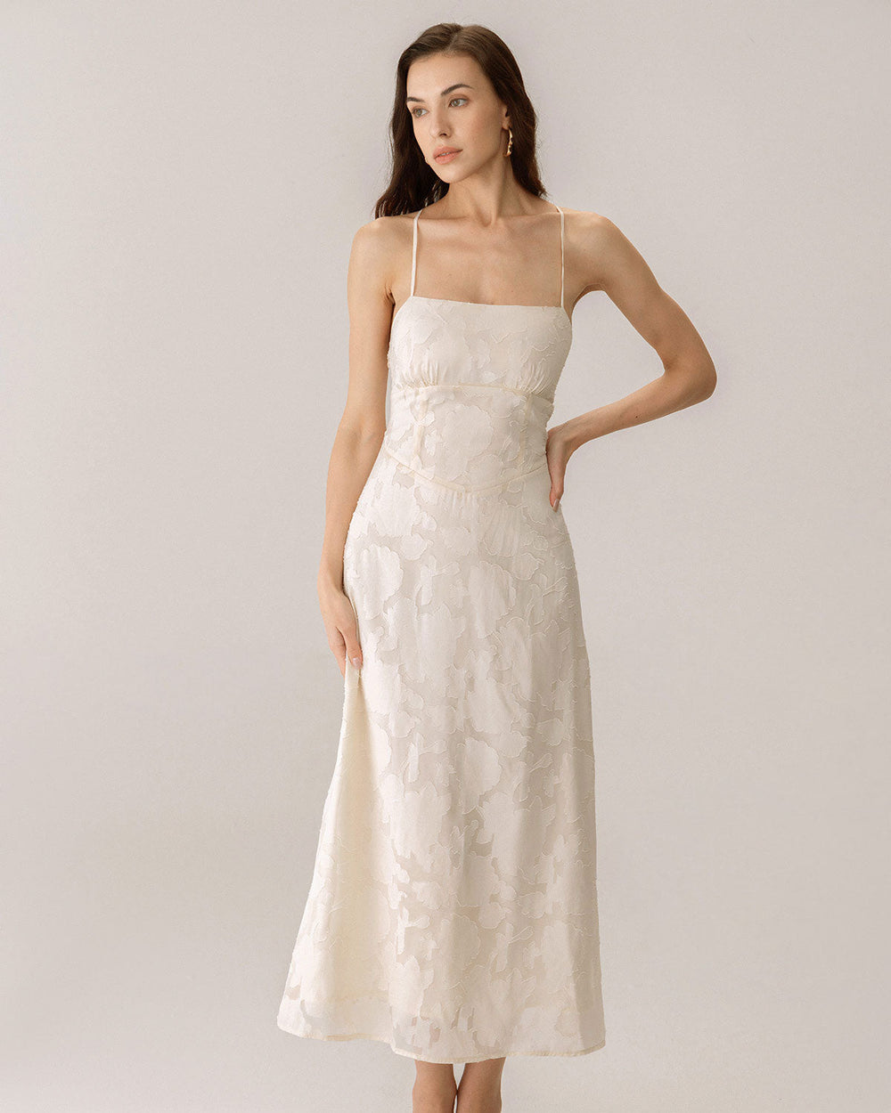Vestido Florencia | Elegancia en Jacquard Tono Durazno