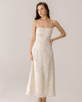 Vestido Florencia | Elegancia en Jacquard Tono Durazno