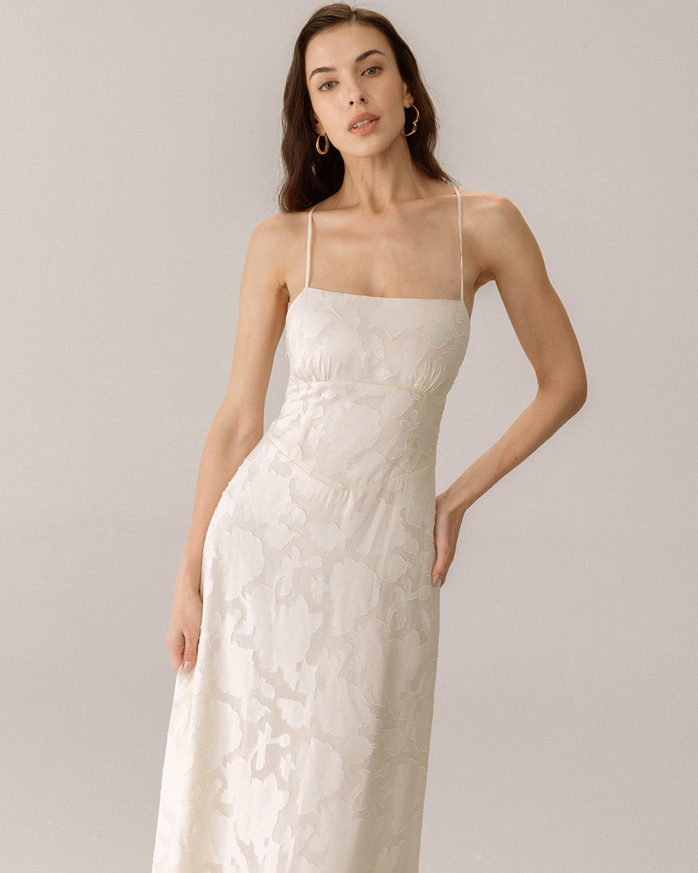Vestido Florencia | Elegancia en Jacquard Tono Durazno