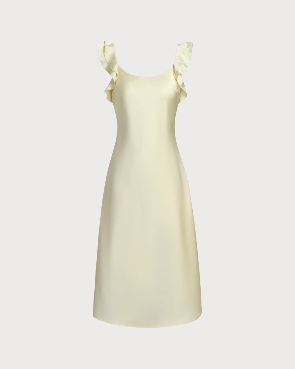 Vestido Regina | Elegancia en Satén Tono Amarillo