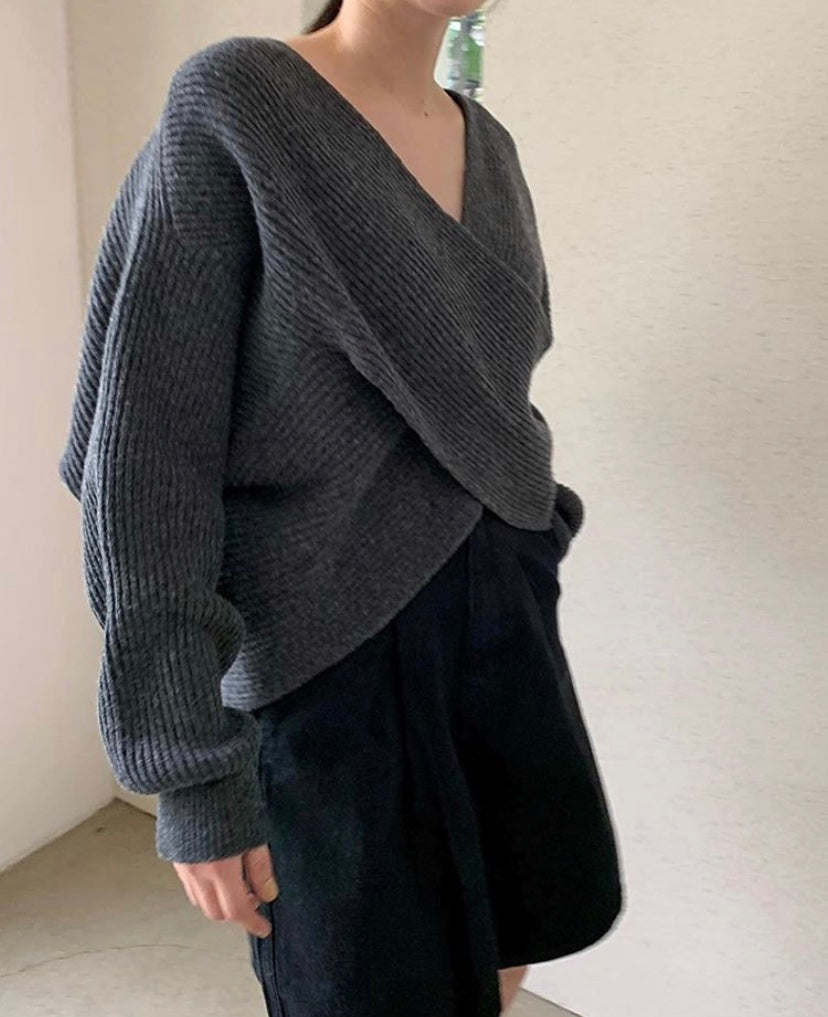 Varel | Pullover in maglia incrociata chic