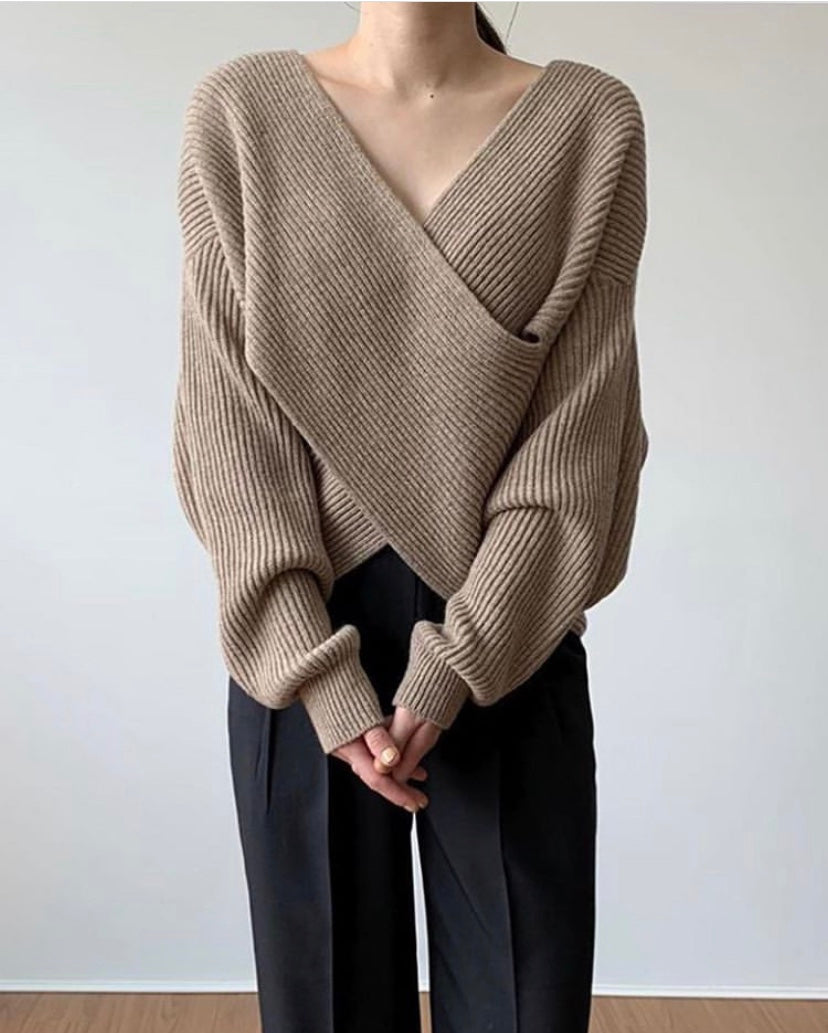 Varel | Pullover in maglia incrociata chic