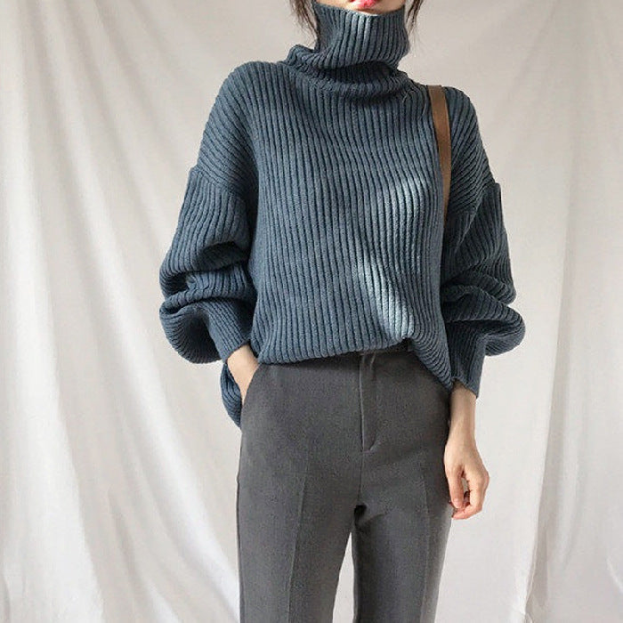 Varel | Pullover di lusso con collo alto e maniche a palloncino
