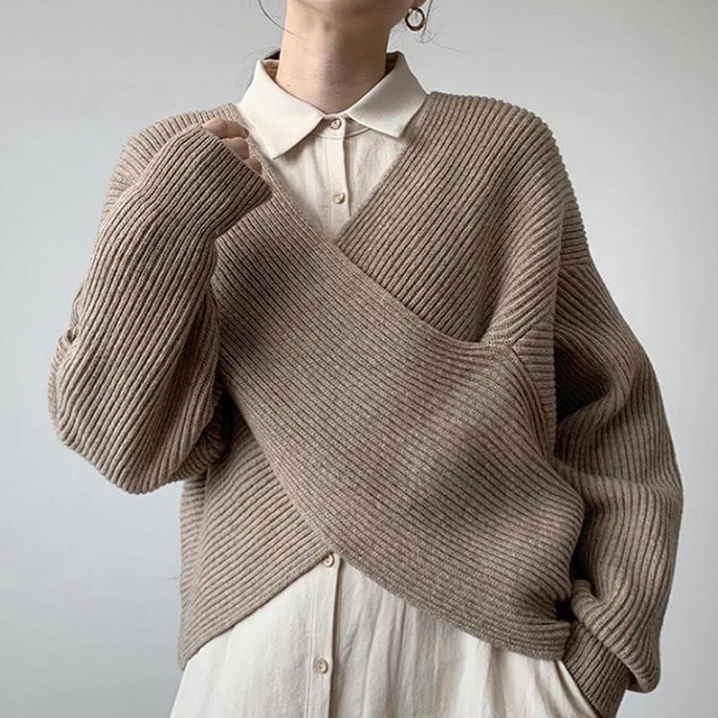 Varel | Pullover in maglia incrociata chic