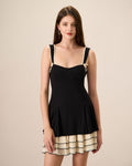 Vestido Serena | Elegancia en Satén Tono Negro