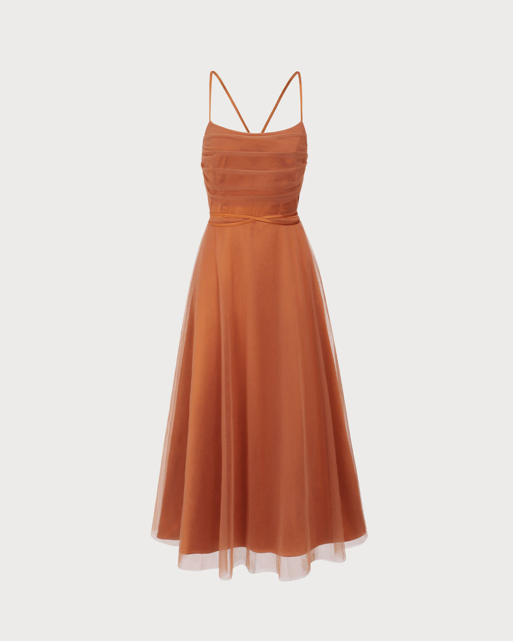Vestido Regina | Elegancia en Malla Tono Caramelo