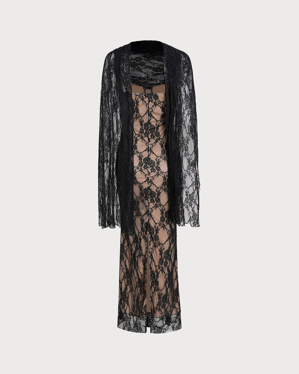 Vestido Amalia | Elegancia en Encaje Tono Negro