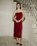Vestido Leonora | Elegancia en Terciopelo Tono Vino
