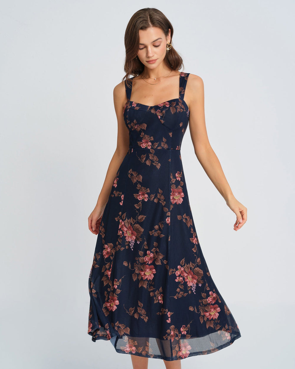 Vestido Antonella | Elegancia en Satén Tono Azul