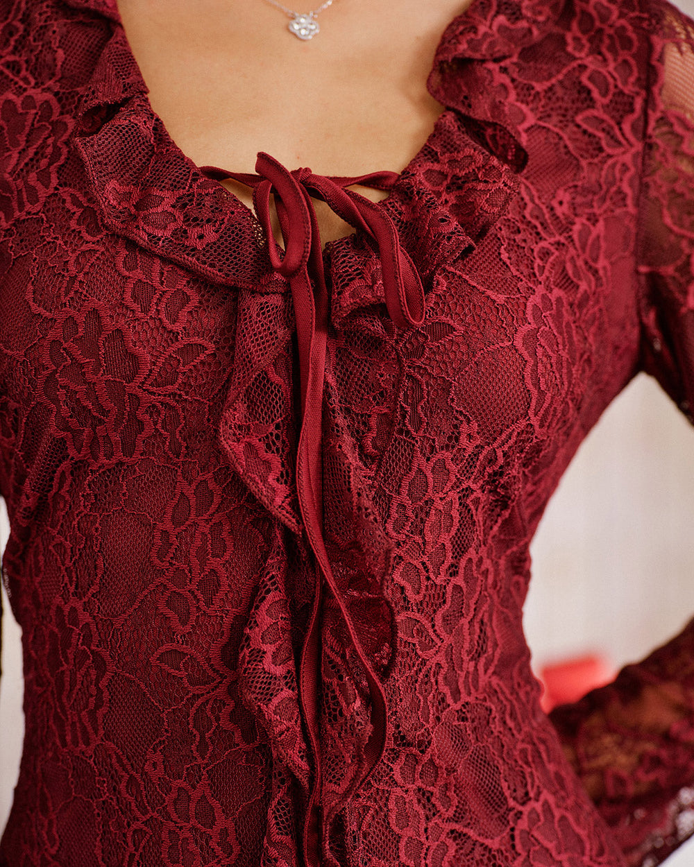 Vestido Bianca | Elegancia en Satén Tono Rojo